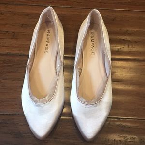 Pink satin ballet flats